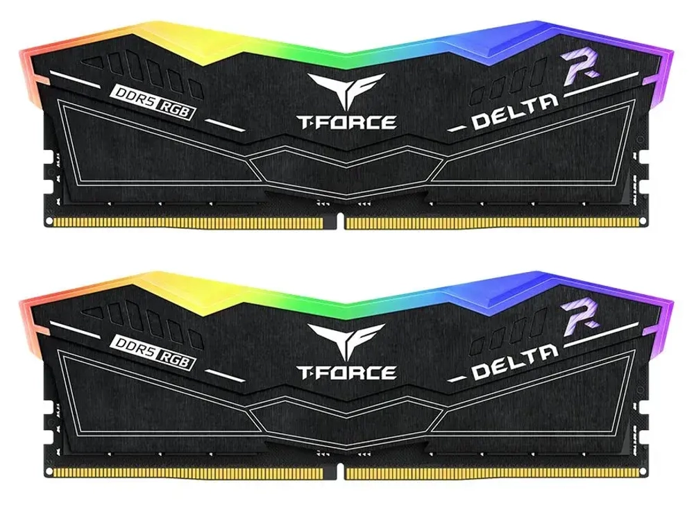 Оперативная память 32GB Kit (2x16GB) 6400MHz DDR5 CL32 Team Group DELTA RGB Black FF3D532G6400HC32ADC01