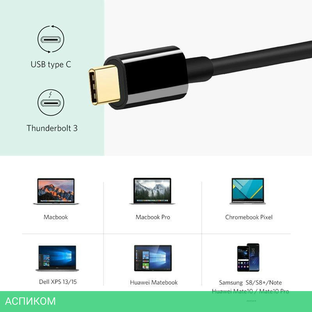 Конвертор сигнала UGREEN CM162-50505 Silver (50505)
