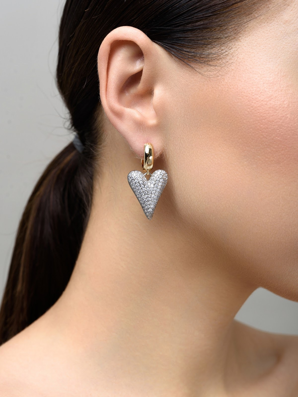 Серьги "Elongate Shine" Bicolor на швензе амур