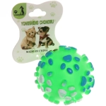 Игрушка - мячик для собак средних, мелких и крупных пород «ИГРУЛИК», цвет желтый, d-7см (лейбл)