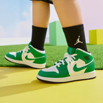 Jordan 1 Mid Lucky Green GS