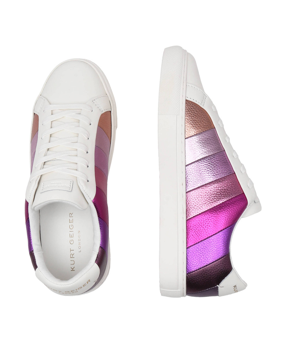 Кожаные кроссовки 225-lane stripe Kurt Geiger - розовый(2626057109)