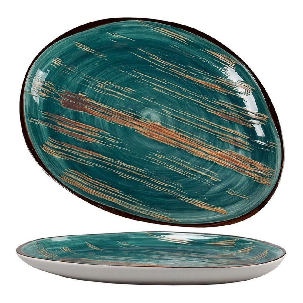 Блюдо овальное 33*24 см h2,7 см   Dark Green P.L. Proff Cuisine [1]