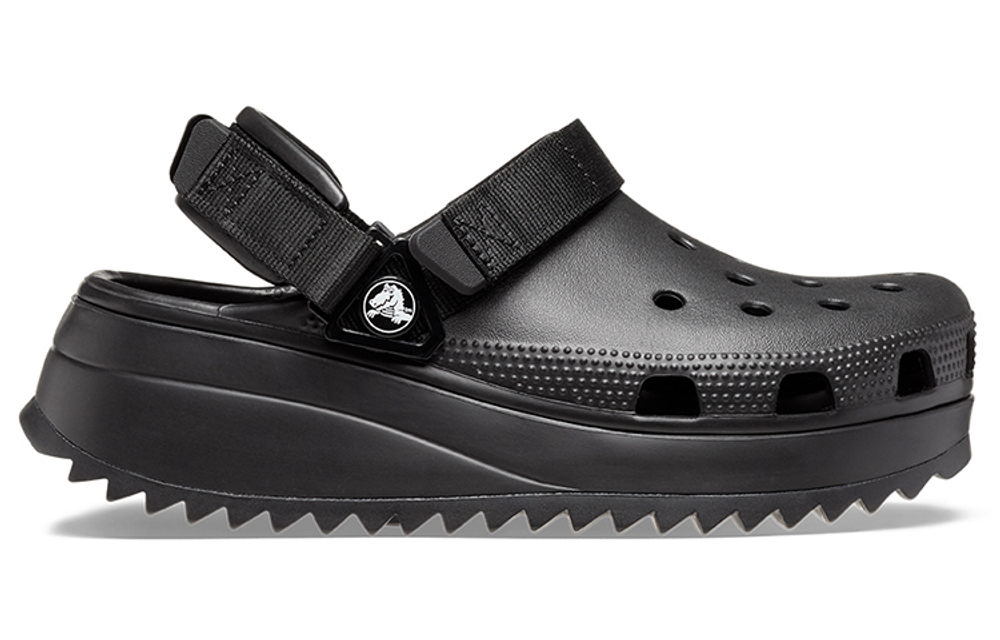 Crocs Classic Hiker thick-soled hole sports sandals for men and women in the same style black