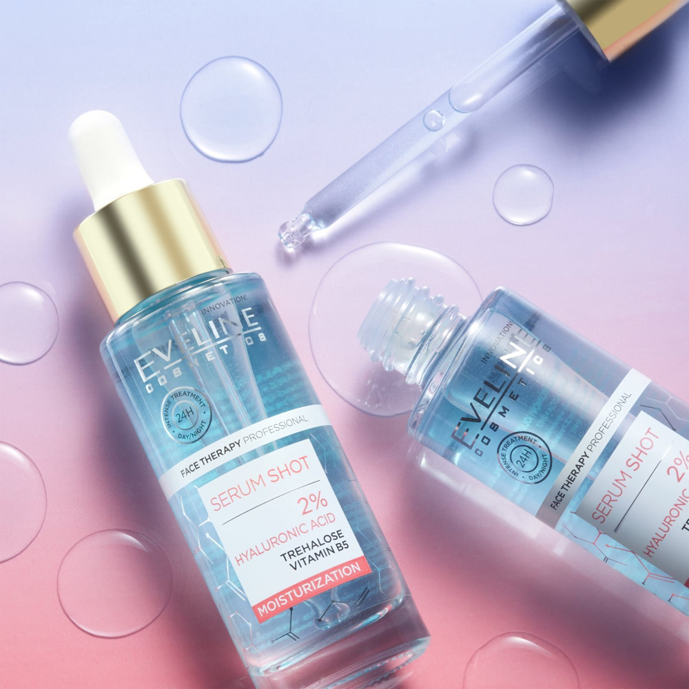 Eveline Cosmetics Serum Shot 2% Hyaluronic Acid - увлажняющая и питательная сыворотка /   30  ml  / GTIN 5903416039570