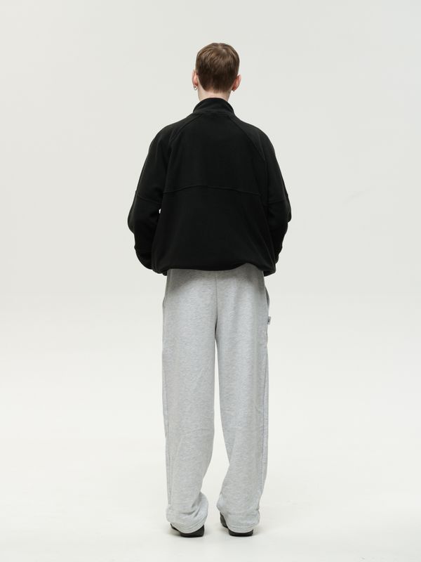 Толстовка Drawstring Half-Zipped черная - фото 5