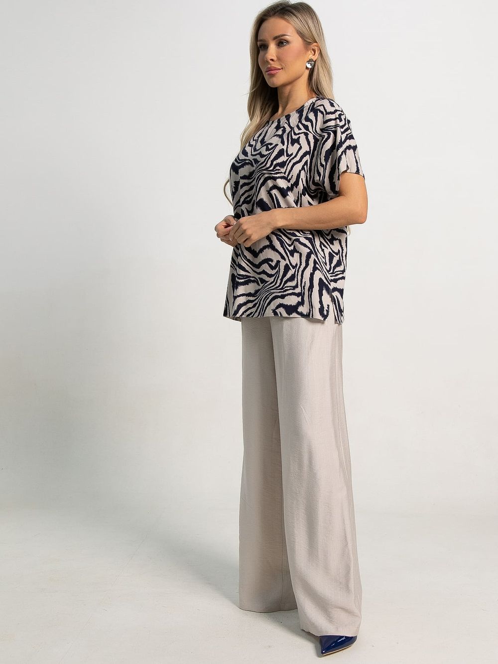 Костюм Яркие планы (бежево-синий) К15640-30М LT Collection