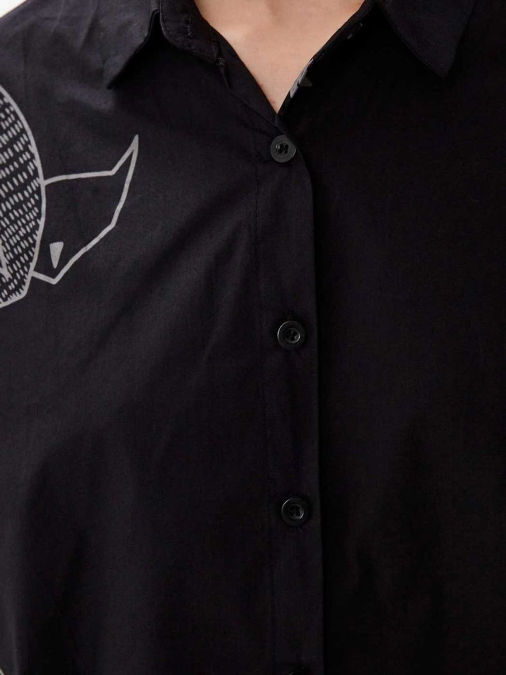 Рубашка  оверсайз  короткая