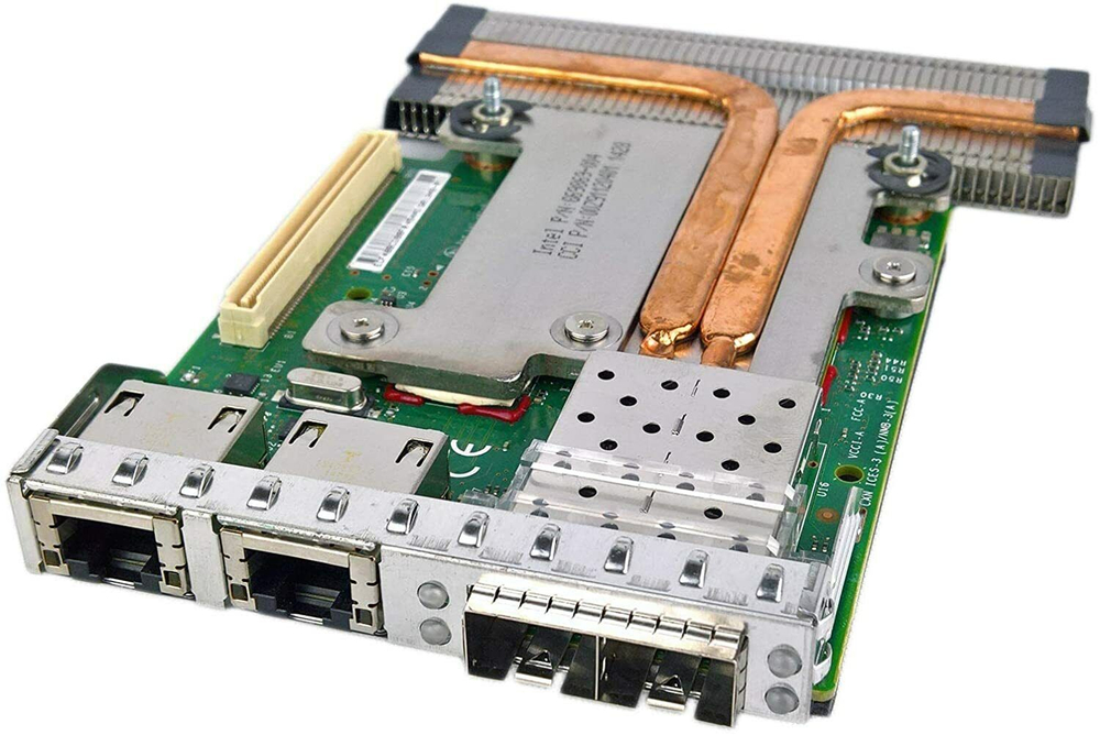 Сетевой контроллер Dell Intel I350/X520 Quad Port 2x10GbE + 2x1GbE 0C63DV