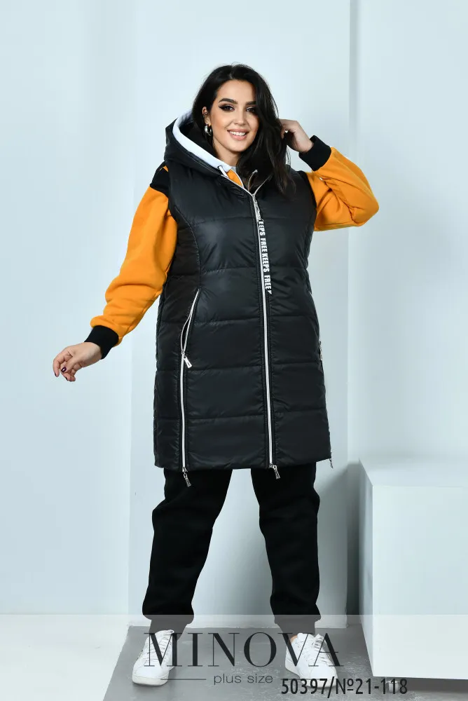 Костюм 21-118-горчица-черный Minova