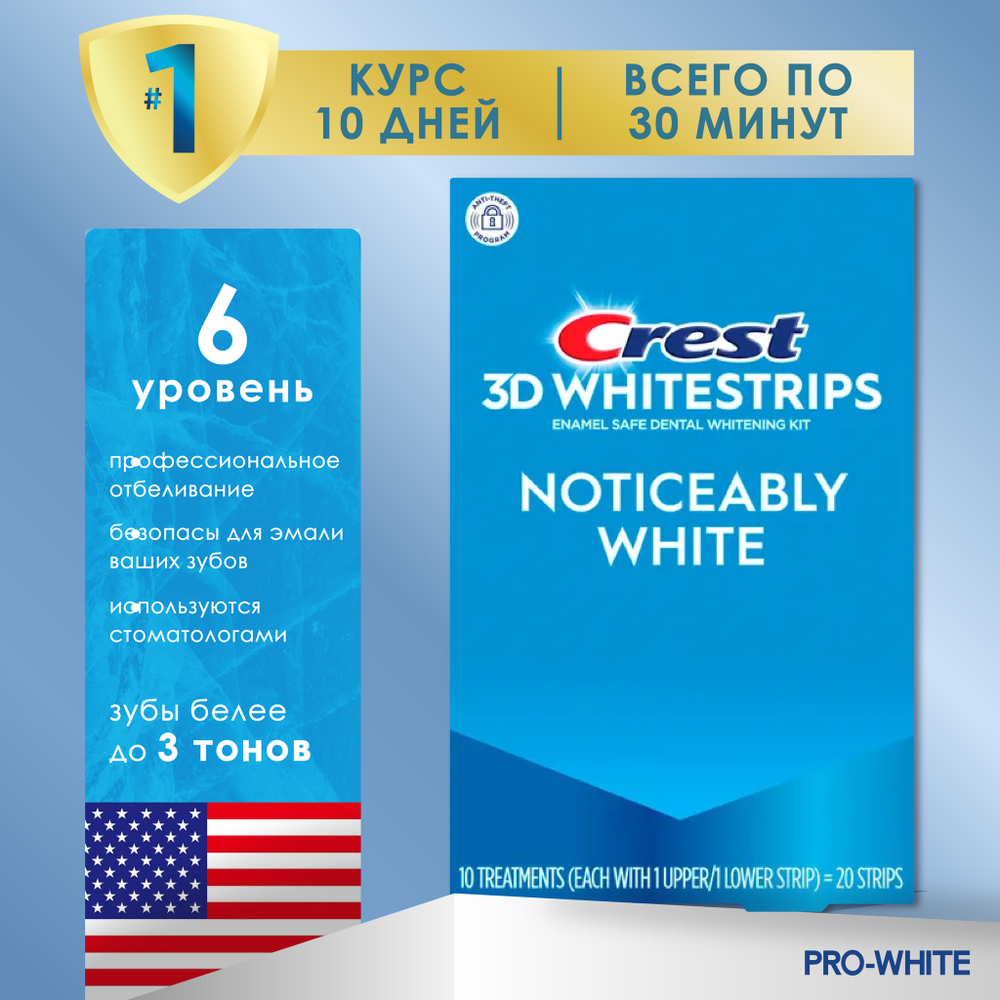 Отбеливающие полоски Crest Noticeably White
