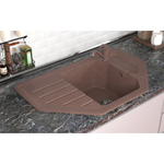 Мойка ML-GMS17 СТАНДАРТ угловая с крылом, терракот (307), 780*485*190мм