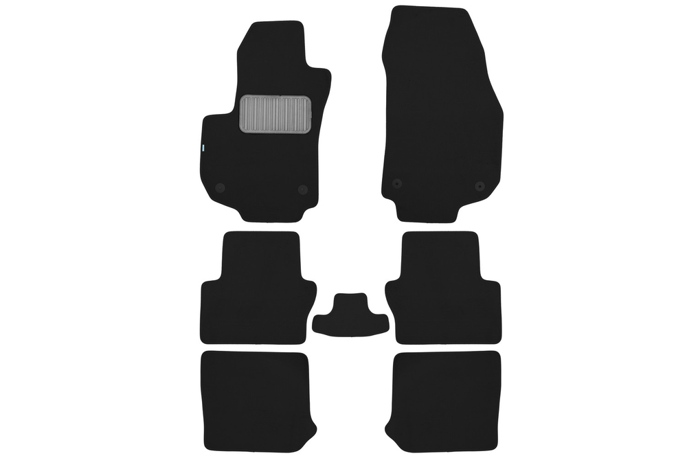 Коврики в салон для OPEL Zafira B 2005-2008, 2008-2014, минивэн, 7 шт. (текстиль) KLEVER03370922110KH