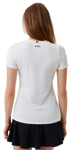 Женская теннисная футболка Björn Borg Ace Slim T-Shirt - brilliant white