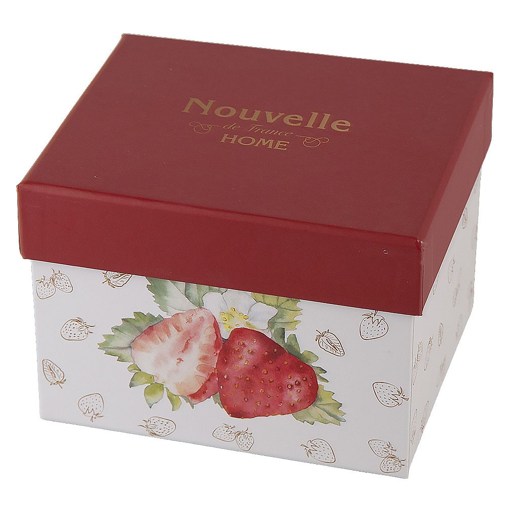 Кружка "Фруктовый сад.Клубника" v=350мл (фарфор) (подарочная упаковка)