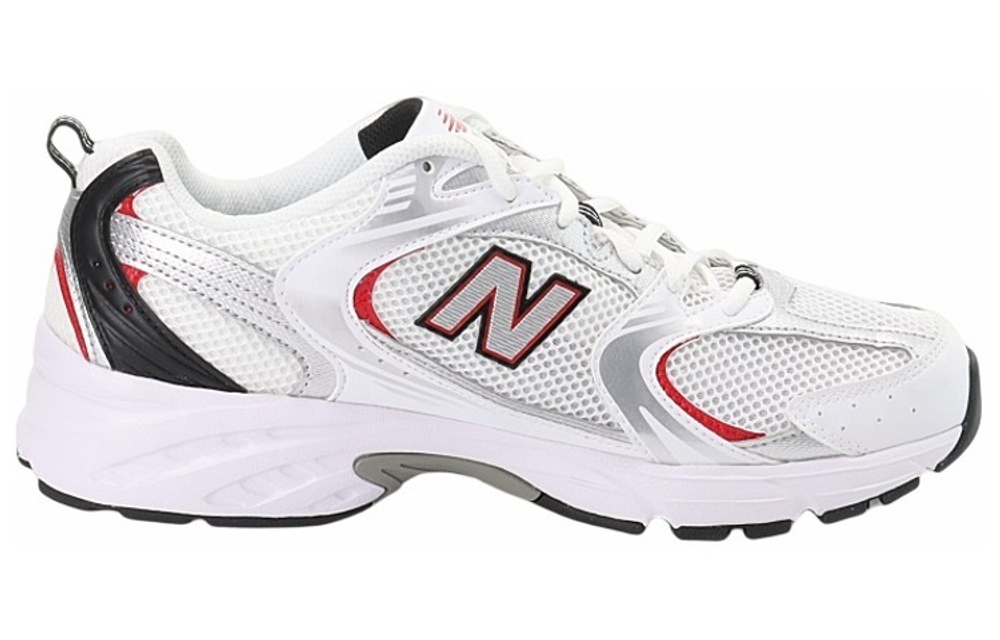 New Balance NB 530 comfortable retro synthetic leather shock absorption, non-slip, wear-resistant, low-cut casual running shoes for men and women with the same white