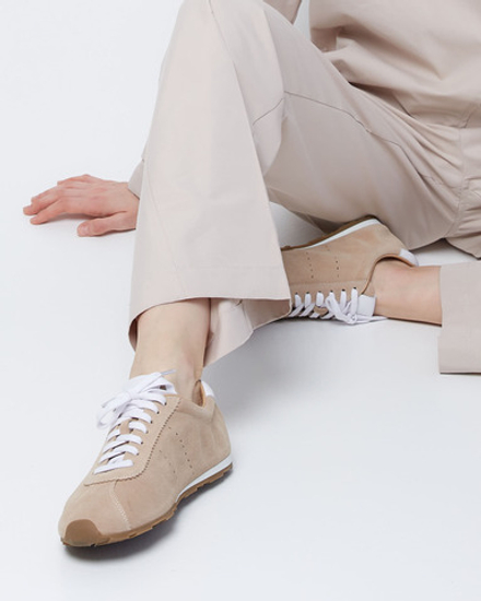 Кеды из натуральной замши бежевый