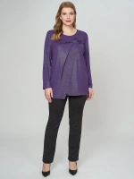 Блузка нарядная блестящая с розой