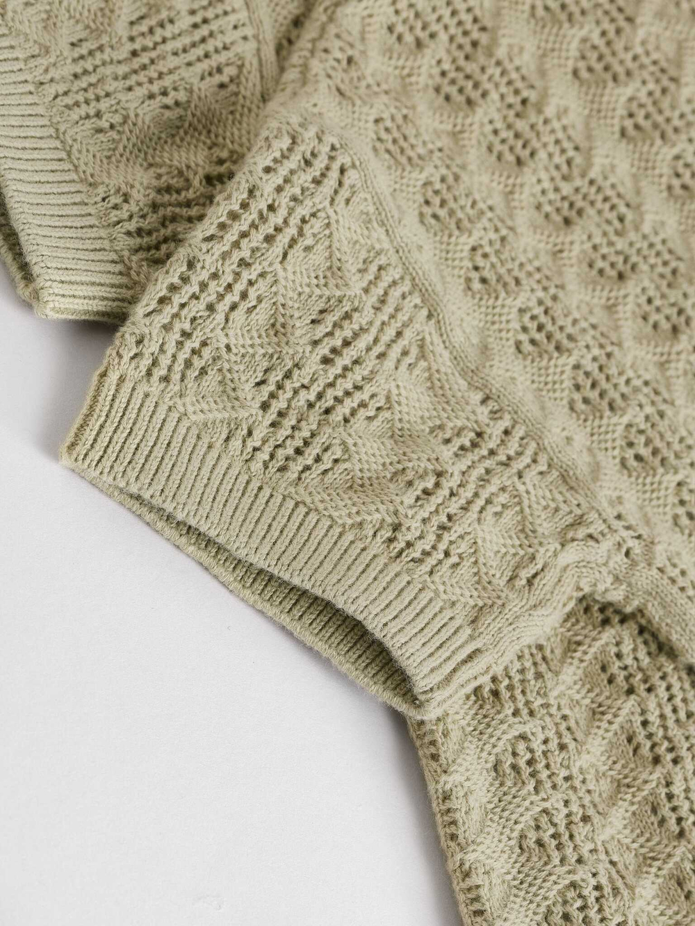 Рубашка и шорты вязаные в комплекте для малышей Next E81-347, Хаки