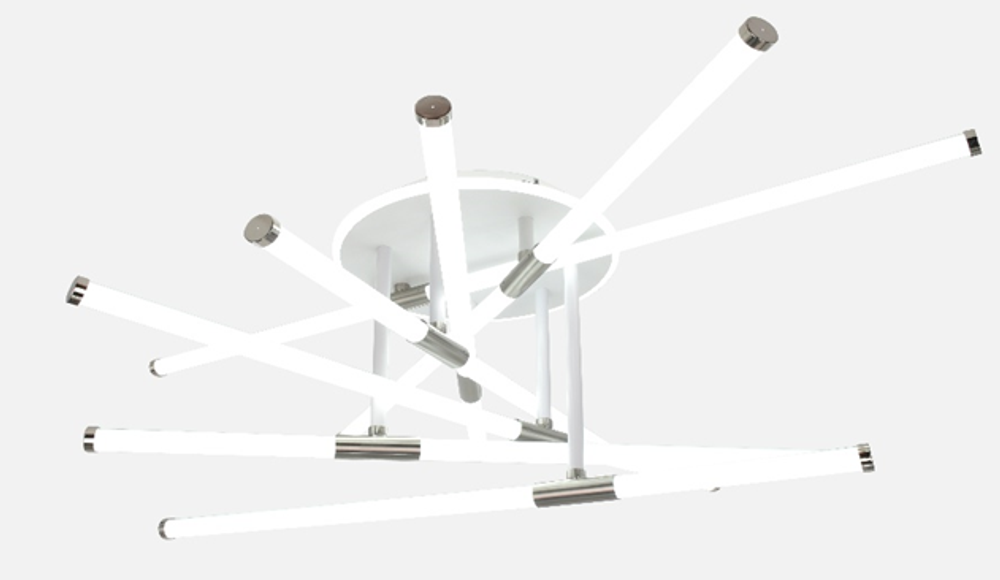 Потолочная светодиодная люстра Mirastyle XL-80011B-7+1 WT+Nickel