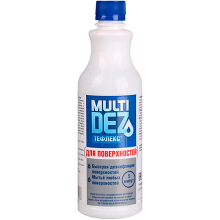 МультиДез-Тефлекс для дезинфекции и мытья поверхностей 1л без аромата (пробка)