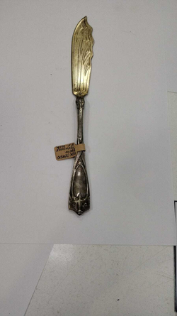 Позолоченный нож, серебро 800 Германия, F.F.Sack