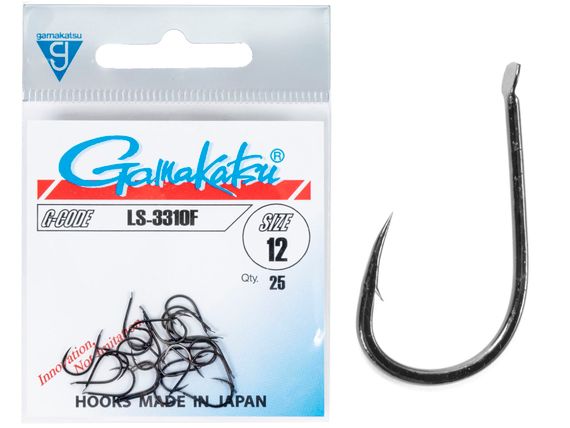 Крючки Gamakatsu LS-3310F HOOKS BLACK разм. 12 25шт.