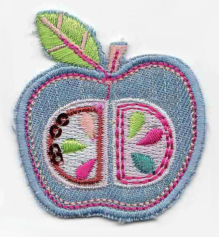 Термоаппликация HKM "Яблоко", 4,5 х 4 см, 1 шт (1012081/211215/0012181/01_Германия)