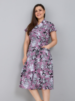 Халат Х-044/брусника-тюльпаны