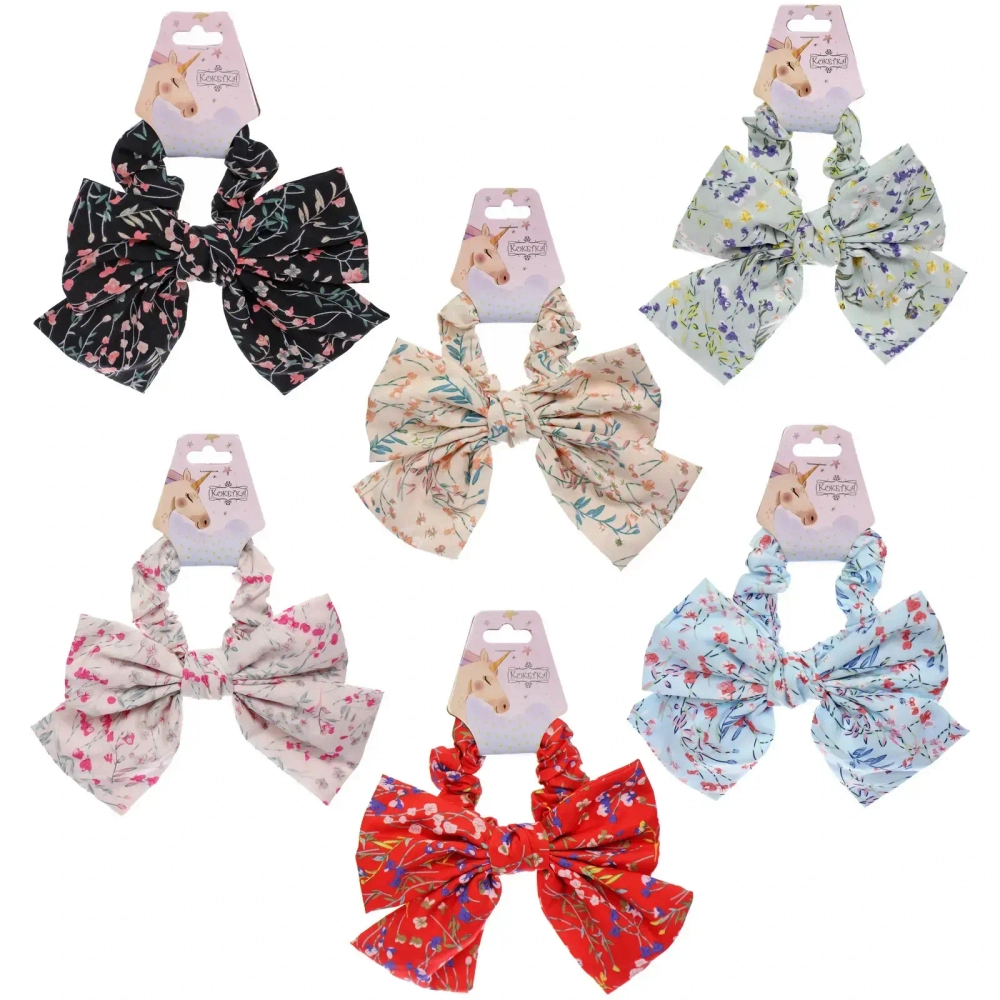 Резинка для волос «ПЕРСЕЯ», васельки, микс 6 цветов, d-8,5см (подвес Кокетка Единорог)