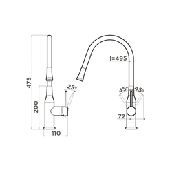 Кухонный смеситель Omoikiri Yatomi-BN-R