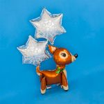 Шар (19"/48 см) Фигура, Снежинка, Серебро, Голография 1 шт.