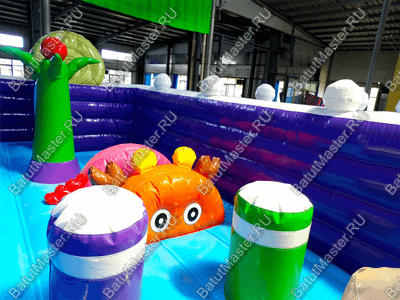 Надувной батут "Детский мегапарк" 18*18*8 м