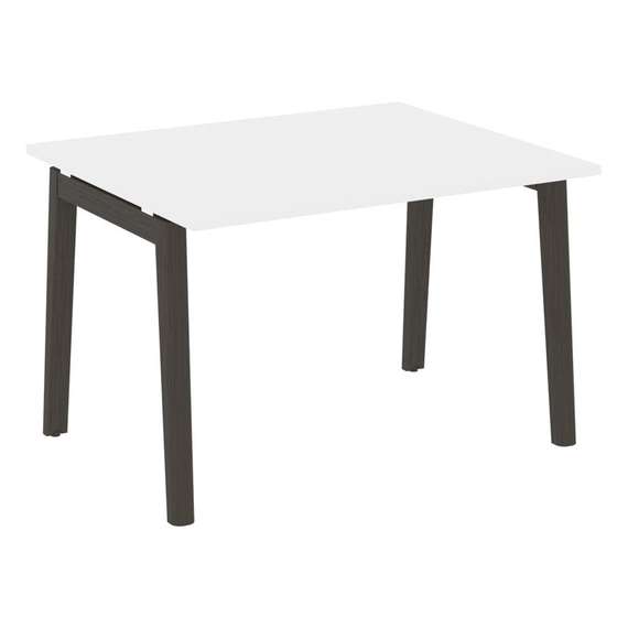 Onix Wood Стол переговорный (1 столешница) OW.PRG-1.2 Белый Бриллиант/Дуб Темный/Металл Антрацит 118