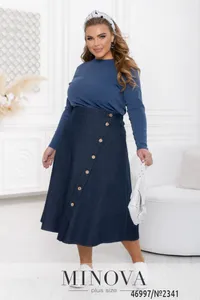 Юбка 2341-темно-синий Minova