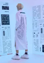 Купить Рубашка-платье Futureisnown Media Radiation Damping shirt Белая Рубашка-платье Futureisnown Media Radiation Damping shirt Белая