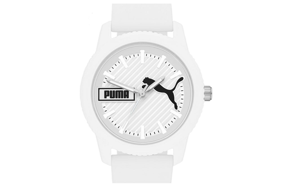 PUMA Ultrafresh Series Wrist Watch Quartz Movement Silicone Strap White Dial Men"s Watches