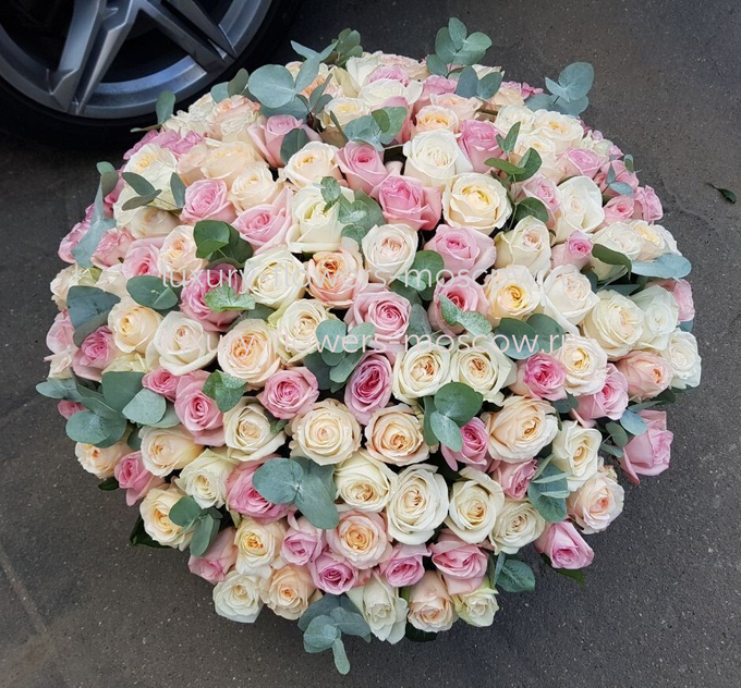 201 пионовидная роза микс с запахом 4