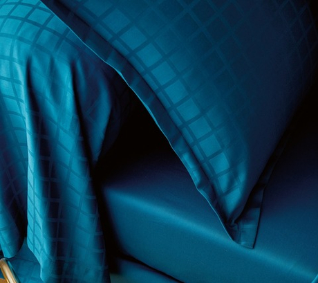 Постельное белье 2 спальное евро Blanc des Vosges Palace Bleu Paon