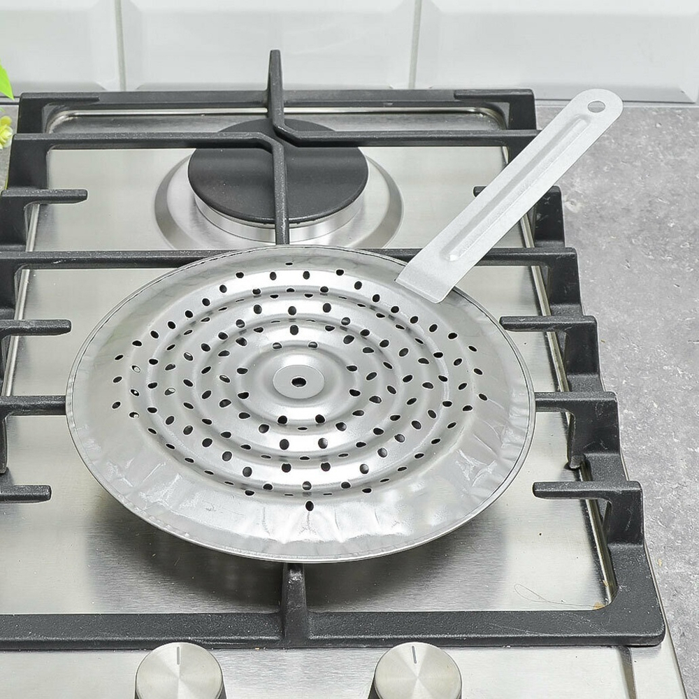 Рассекатель огня круглый большой 21см с металлической ручкой