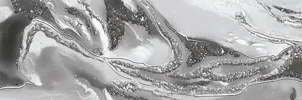 Декоративная плитка ALMA Ceramica DWU11TOR717 Tori 60x20 серая рельефная / глазурованная глянцевая волнистая