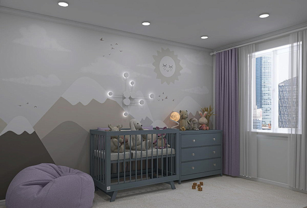 Комод Lillaland Wood Anna 3 ящика серый