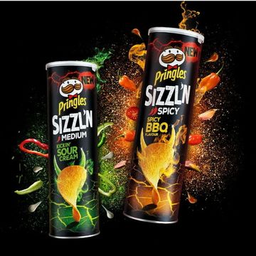 Чипсы Pringles Flame Spicy BBQ со вкусом острого соуса барбекю, 160 г (Германия)