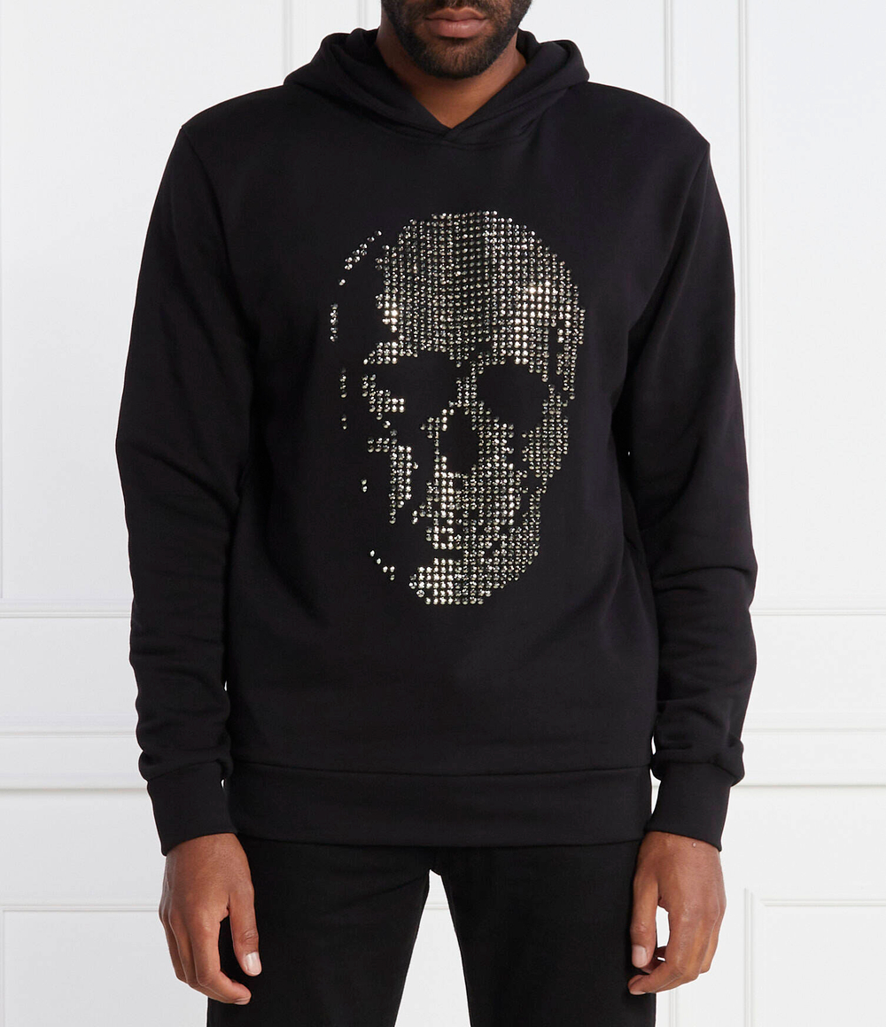 Худи Skull strass Philipp Plein - черный(MJB3088 PJO002N)