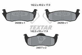 TEXTAR - 2425801-TET - Brake Pad Set, disc brake