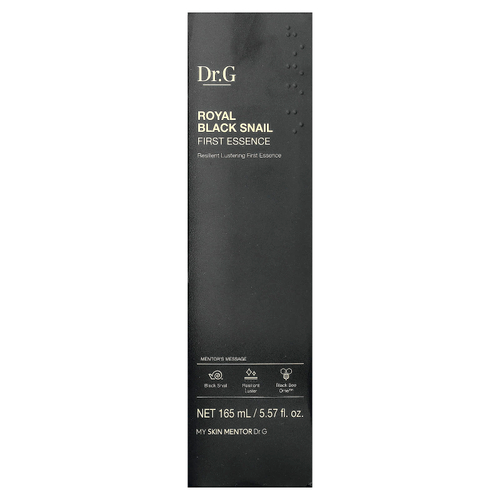 Dr. G, Royal Black Snail First Essence, эссенция с черной улиткой, 165 мл (5,57 жидк. унции)