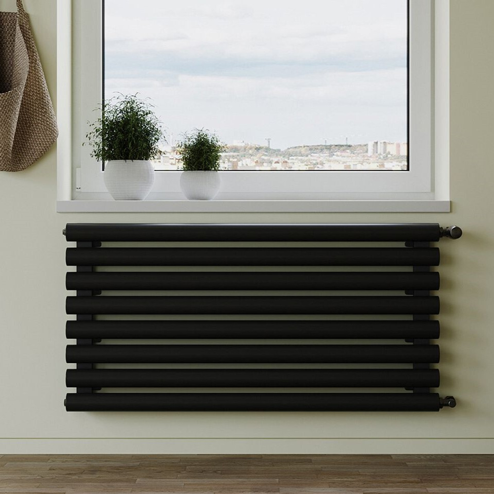 Радиатор трубчатый Guardo Torre 6D-1200-08 BK-GOR R9005(M) черный матовый