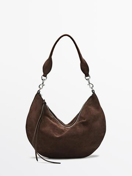 Massimo Dutti Сумка из кожи наппа, норка