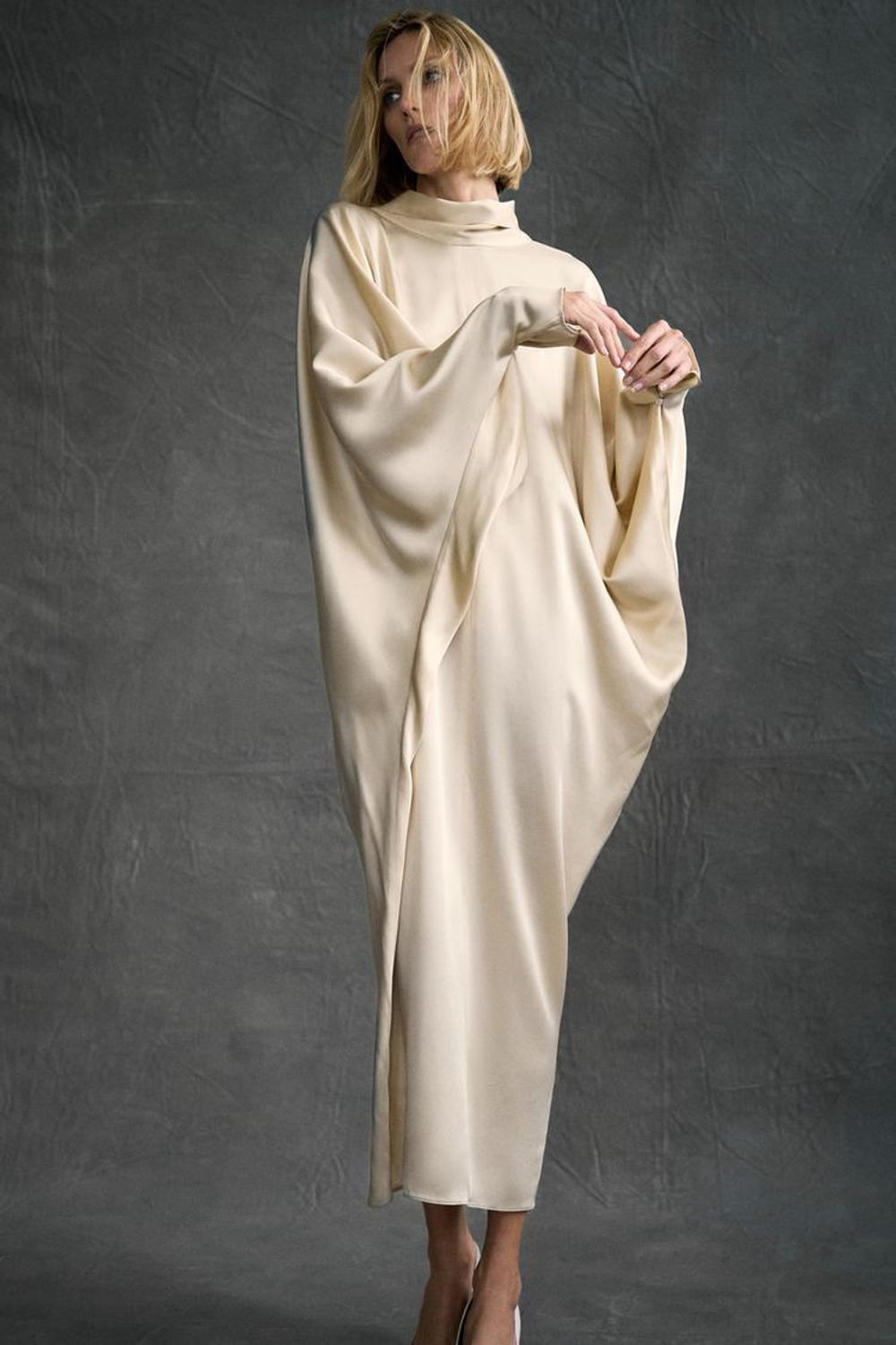 ZARA АТЛАСНАЯ ТУНИКА ZW COLLECTION LIMITED EDITION, КАВА