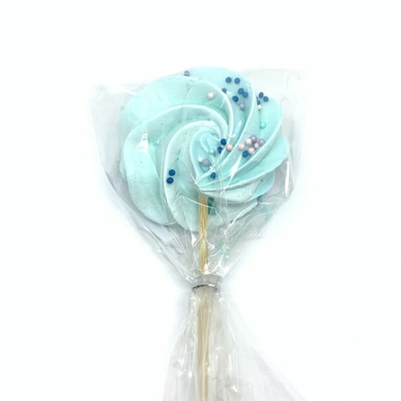 Мини-безе на палочке "Светло-голубое" 4см